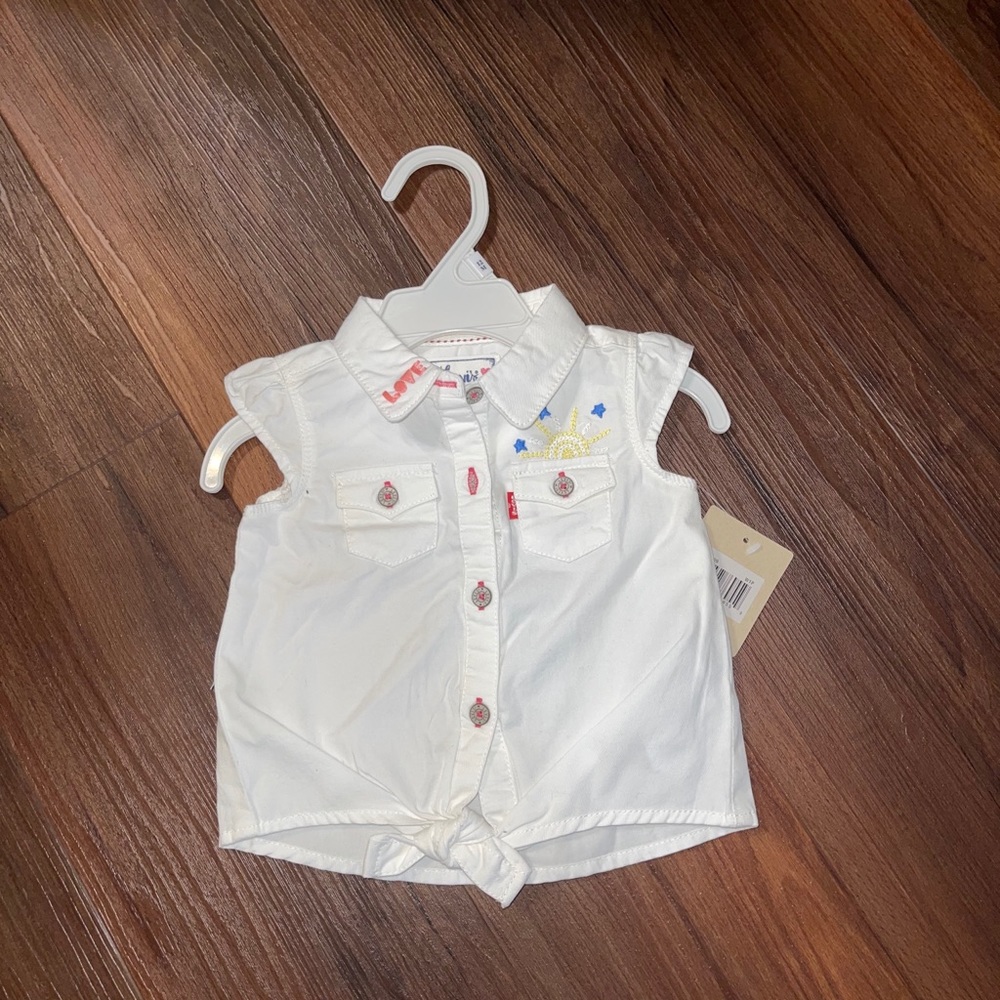 Levi's Baby Girls Short Sleeve Embroidered T-Shirt
